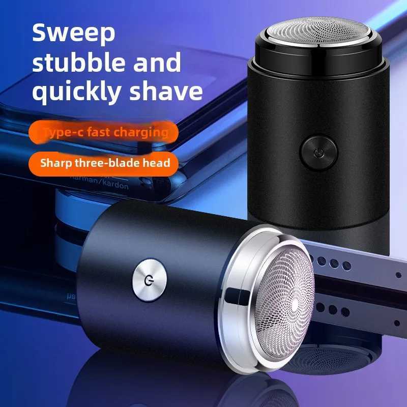Mens Rechargeable Electric Shaver Mini Compact Body Carry Fathers Day Gift for Travel and Business Trips W250625