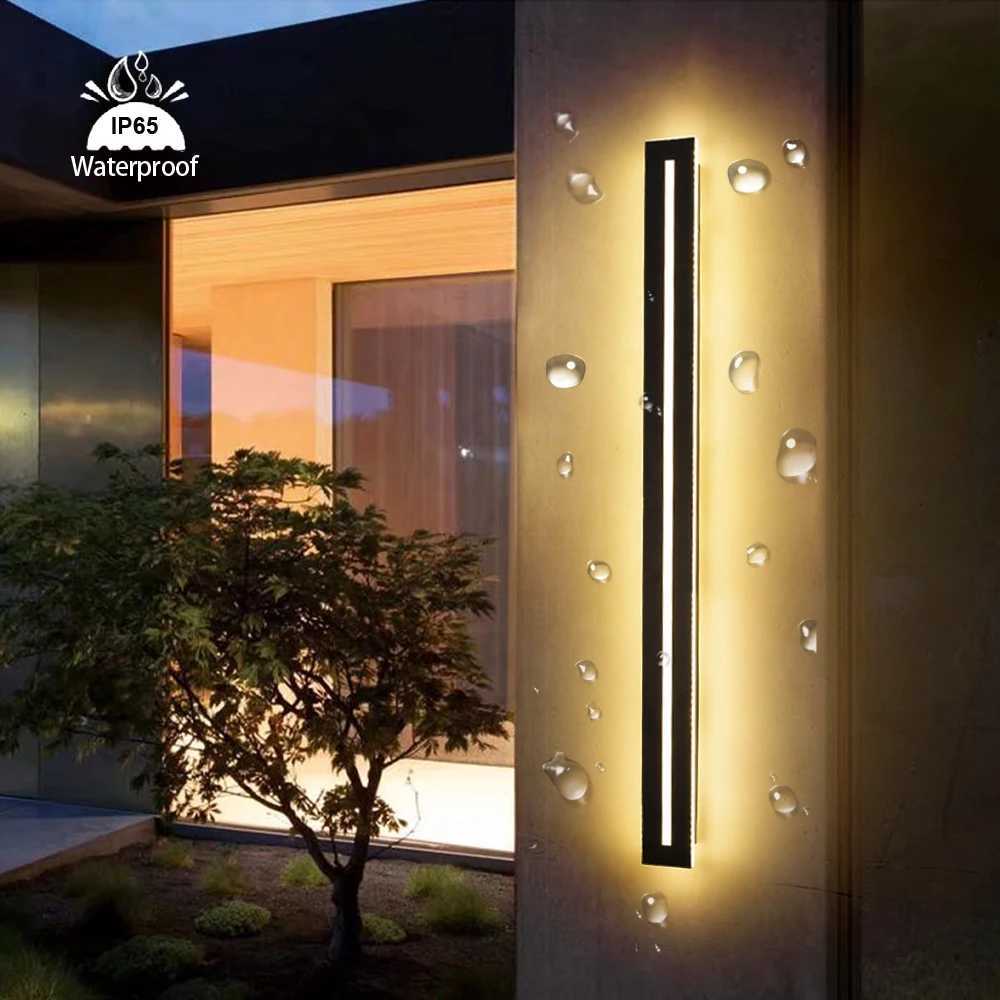 Waterproof IP65 LED Long Wall Sconce Lamp Garden Light Decoration Outdoor Lighting AC85-265V Sconce Luminaire External Sconce XJ250624