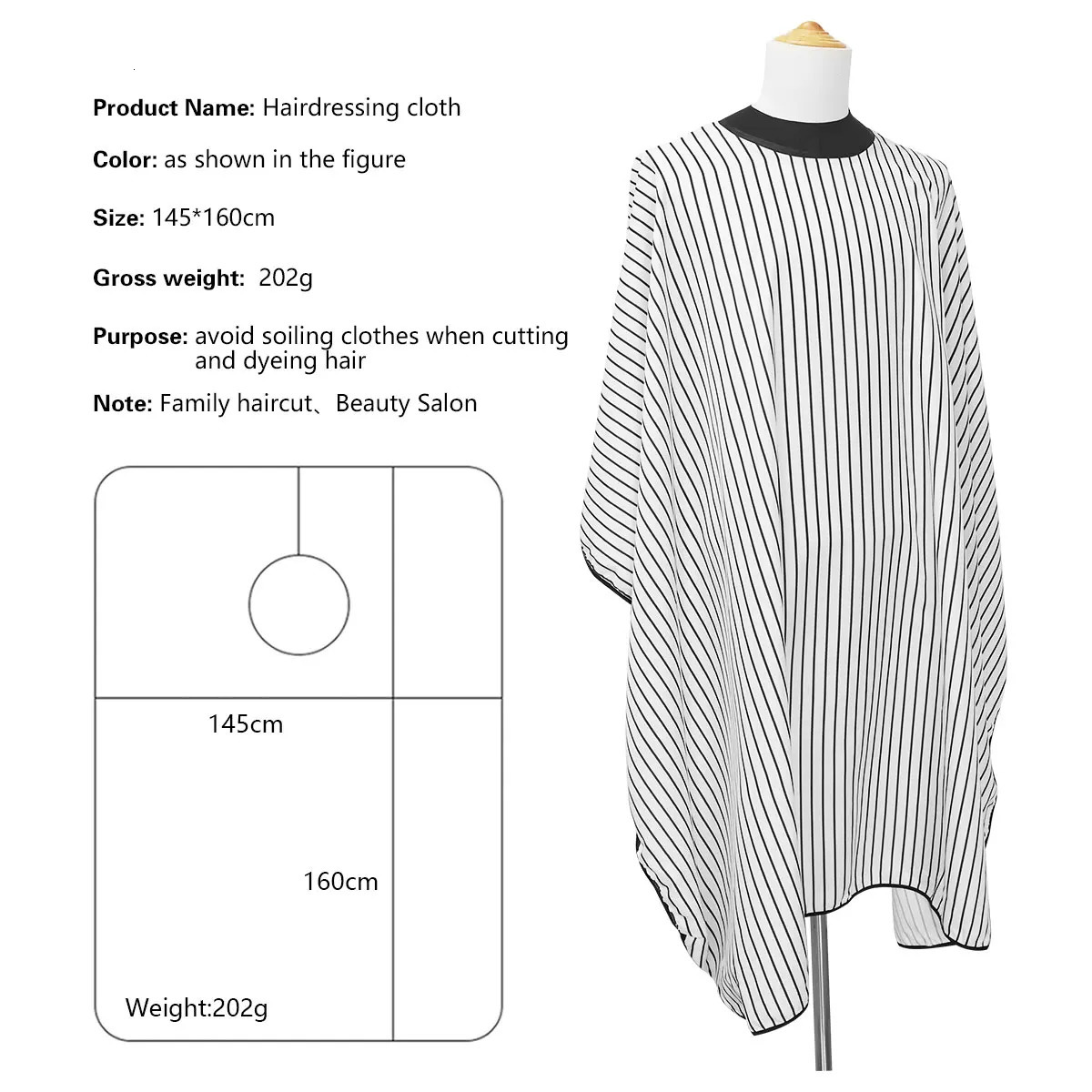 Barber Hair Cutting Cape Pro Salon Hairdressing Cloth Gown Sponge Neck Hairdresser Apron Haircut Capes Wholesale 250625