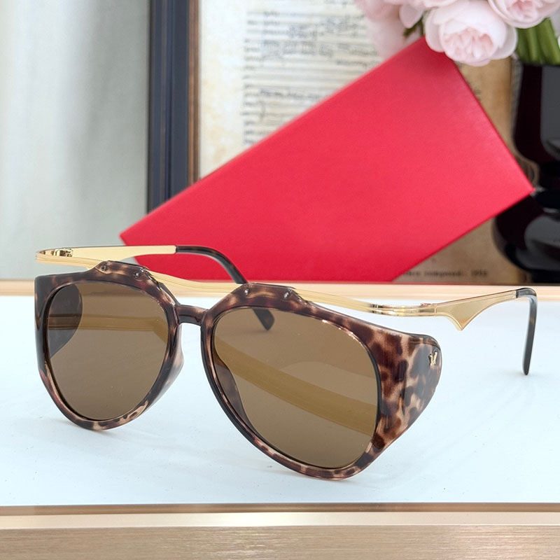 women retro sunglasses designer men pilot sunglasses SL M137 designer men fashion oval metal frame nylon brown lens glasses UV resistant 100% with box