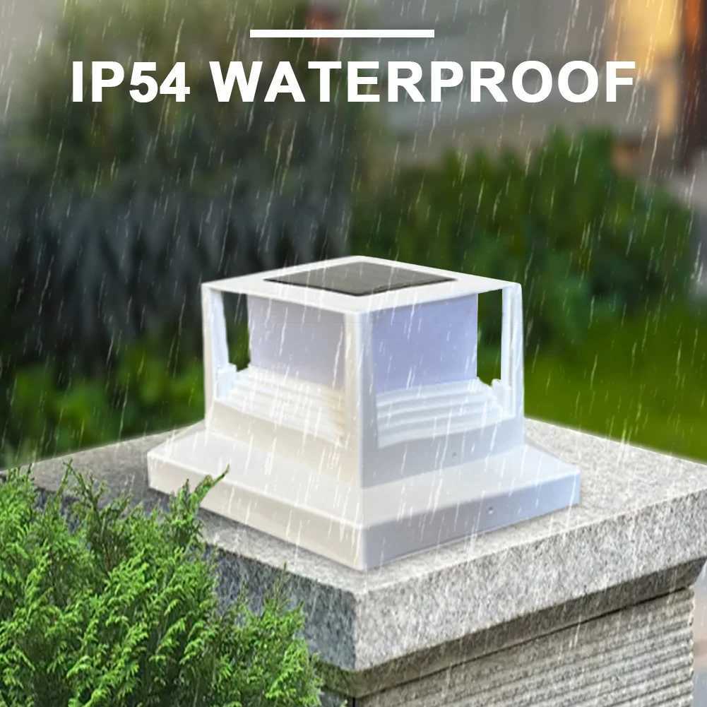 Solar Post Cap Lights Waterproof Outdoor Lighting for Garden Deck Patio Fence and Street Decor with Dual Light Modes XJ250624