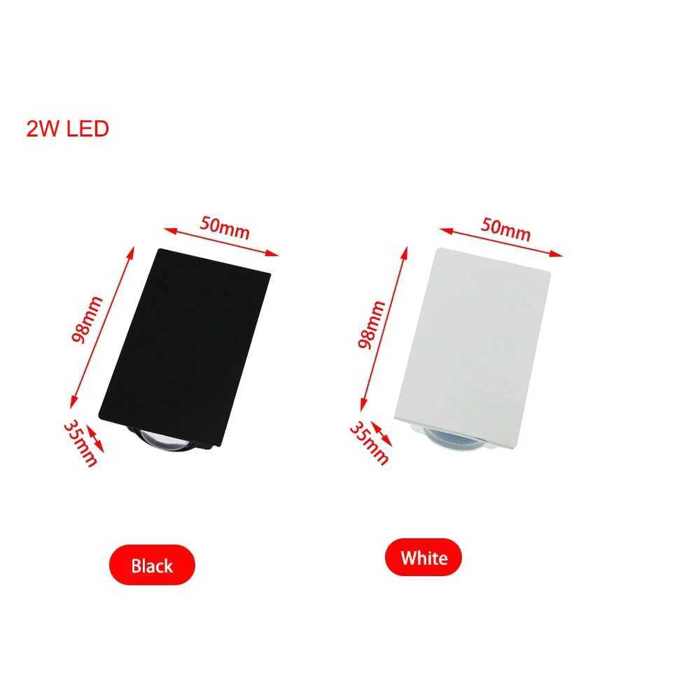 2W LED Waterproof Wall Lamps Indoor Outdoor Waterproof IP65 Home Lighting White/Black Aluminum Garden Light Aisle Corridor XJ250624