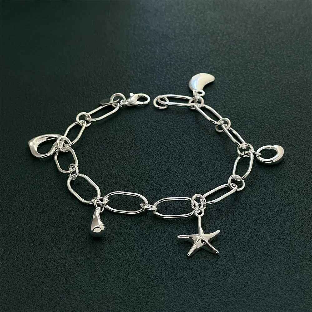 925 Sterling Silver Various Pendant Bracelets Ladies Couple Simple Luxury Banquet Wedding Birthday Jewelry Gift X250625