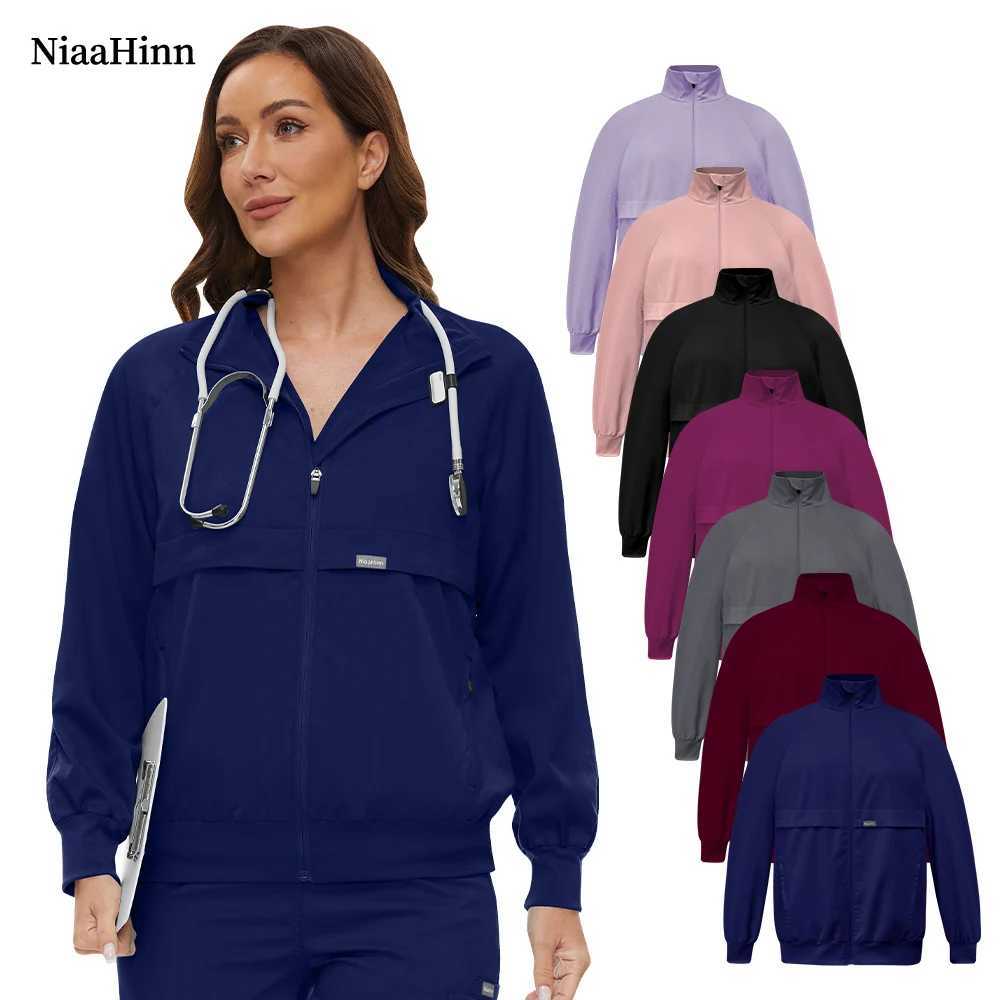 Clinical Jacket Medical Uniforms Women Hospital Pet Grooming Workwear Surgery Coat Doctor Unisex Nurse Surgical Jackets W250625