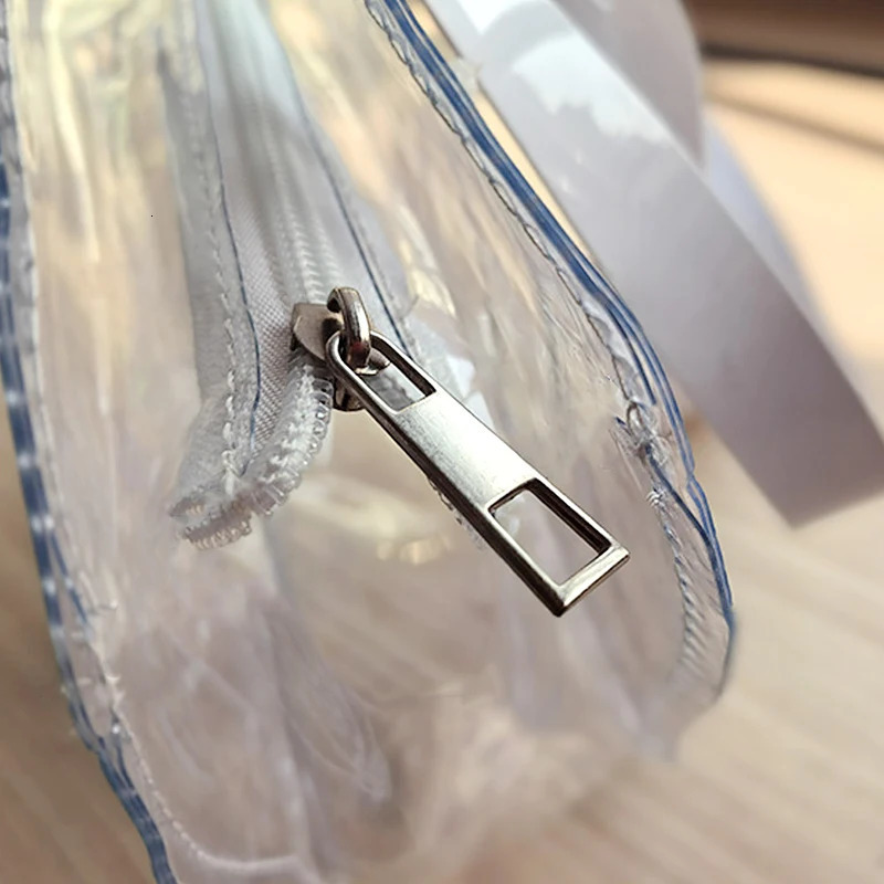 Shell Shape Transparent Waterproof Beach Bag For Girls Travel Vacation Swimming Shoulder Handheld Storage Zipper Case 250624