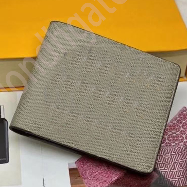 Top leather open wallet, fashionable men's designer wallet retro men's handbag classic wallet, coin famous handbag purse and box