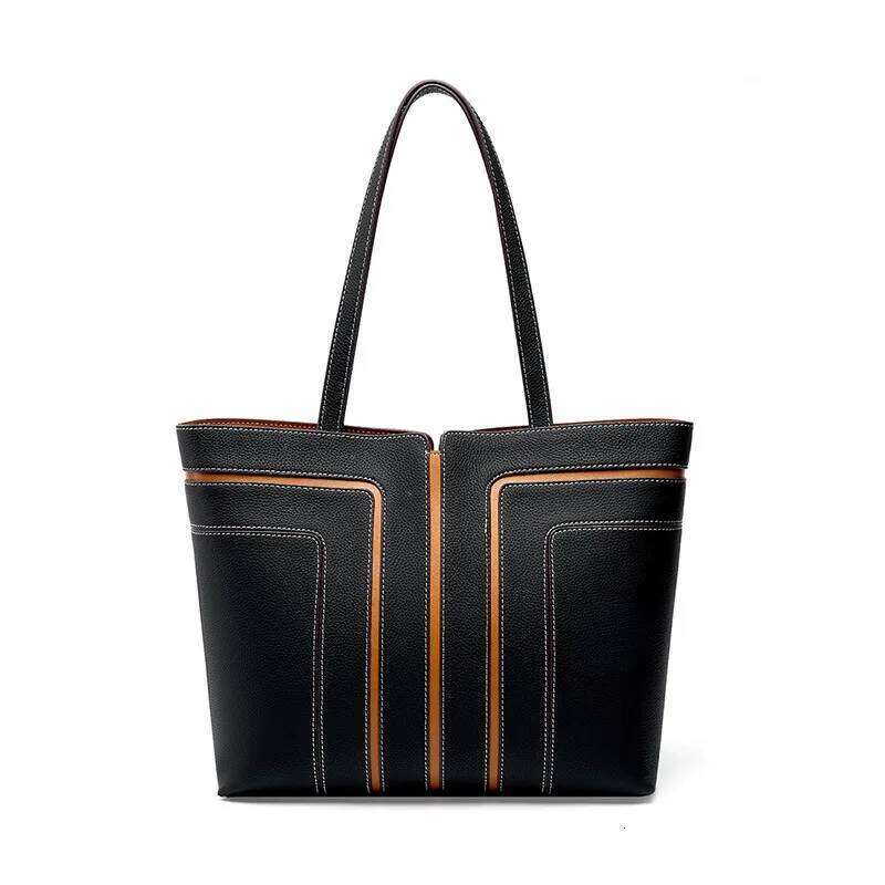 Luxurious Design Bags Genuine Leather Tote 2023 Bucket Niche Design Versatile Commuting Large Capacity Single Shoulder Crossbody Bag