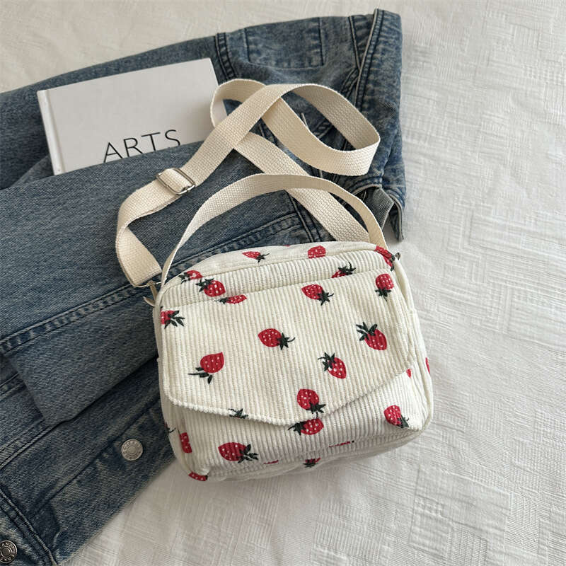 for Women 2024 New Summer Fashion Versatile Crossbody Soft Cute Strawberry Shoulder Small Square Bag