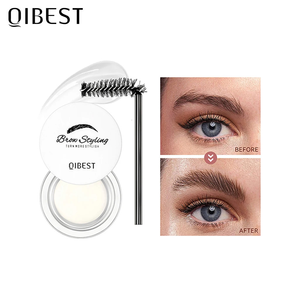 QI Transparent Pomade Eyebrow Styling Soap Brows Gel Wax Fixer With Brush For Women Eyebrow Cosmetics Make Up Eyebrow Gel 250625