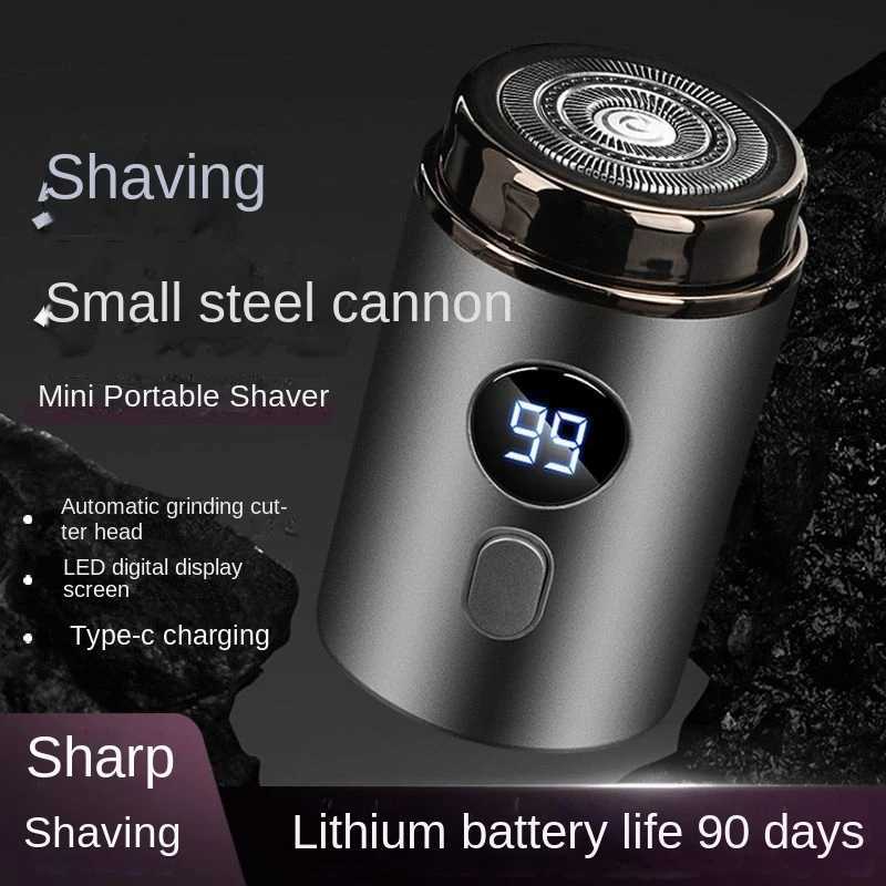 Mens mini razor car portable digital display rechargeable waterproof wet and dry razor for men women travel home essential razor W250625