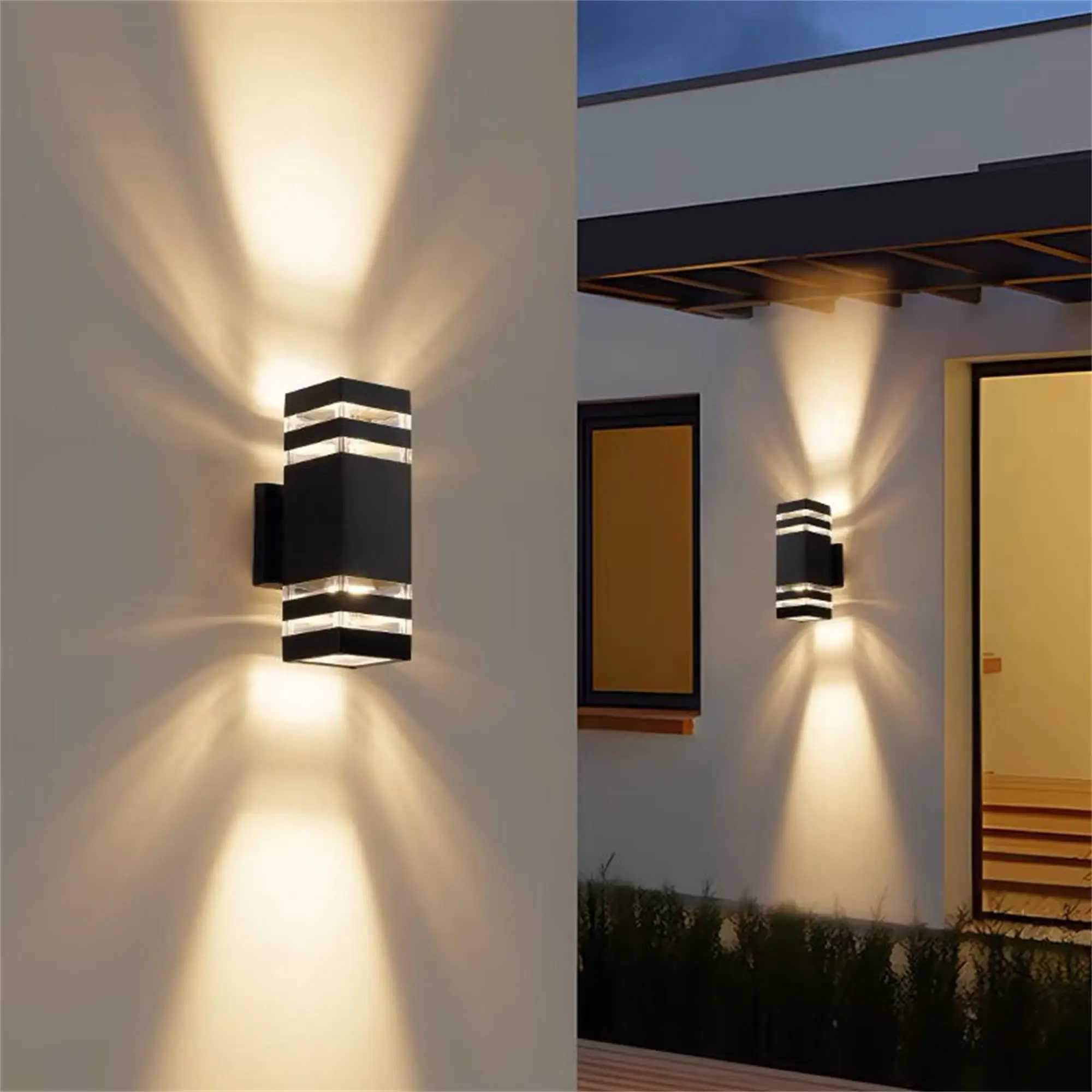 Wall Light Waterproof Lamp LED External Wall Washer Sconces Lighting For Porch Street Garden Home Decoration E27 Light Bulb XJ250624
