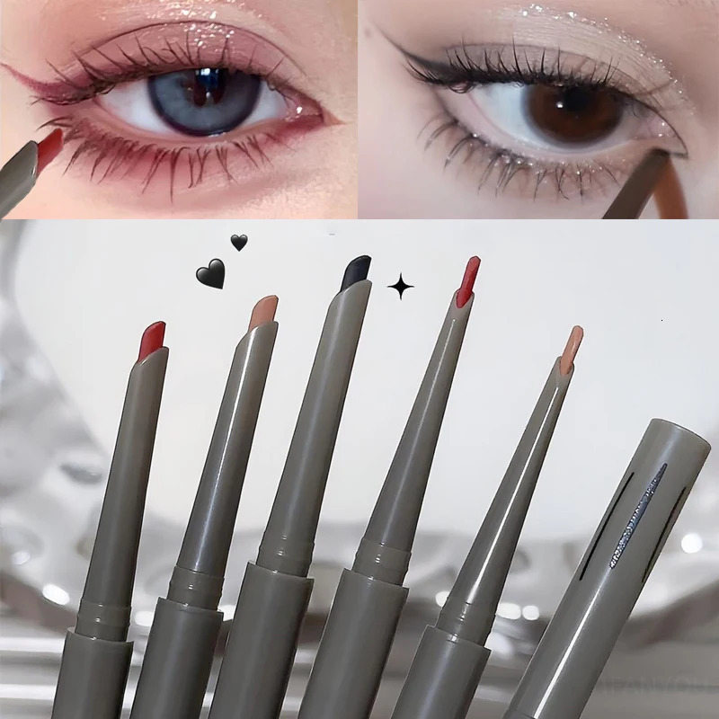 Silky Long-lasting Eye Liner Pencil Eyeliner Pen Natural Matte Wine Red Eyeliner Easy To Color Waterproof Eye Make Up Cosmetics 250625