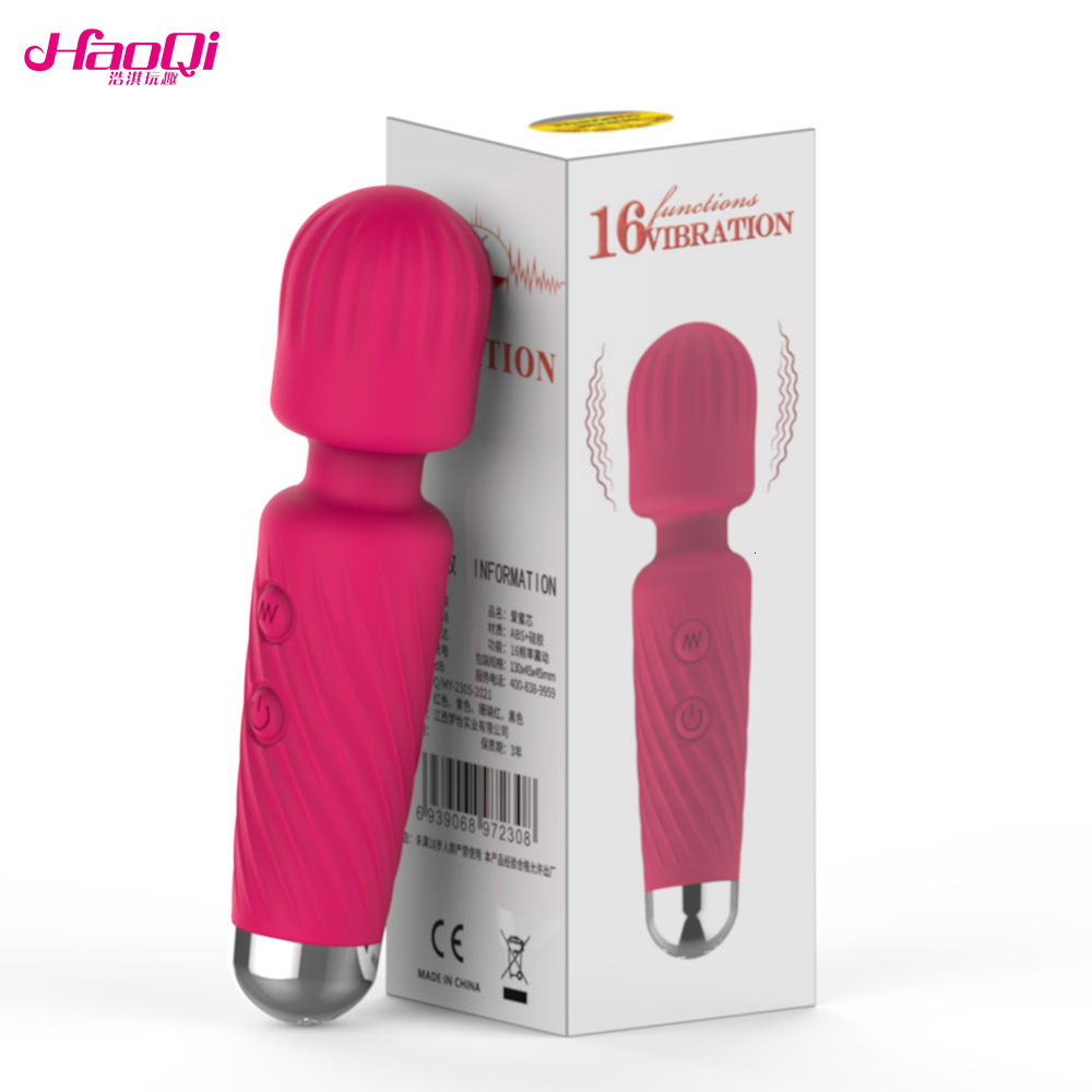 Haoqi Fun New Mini Rechargeable AV Adult Sex Massage Stick Masturbation Device