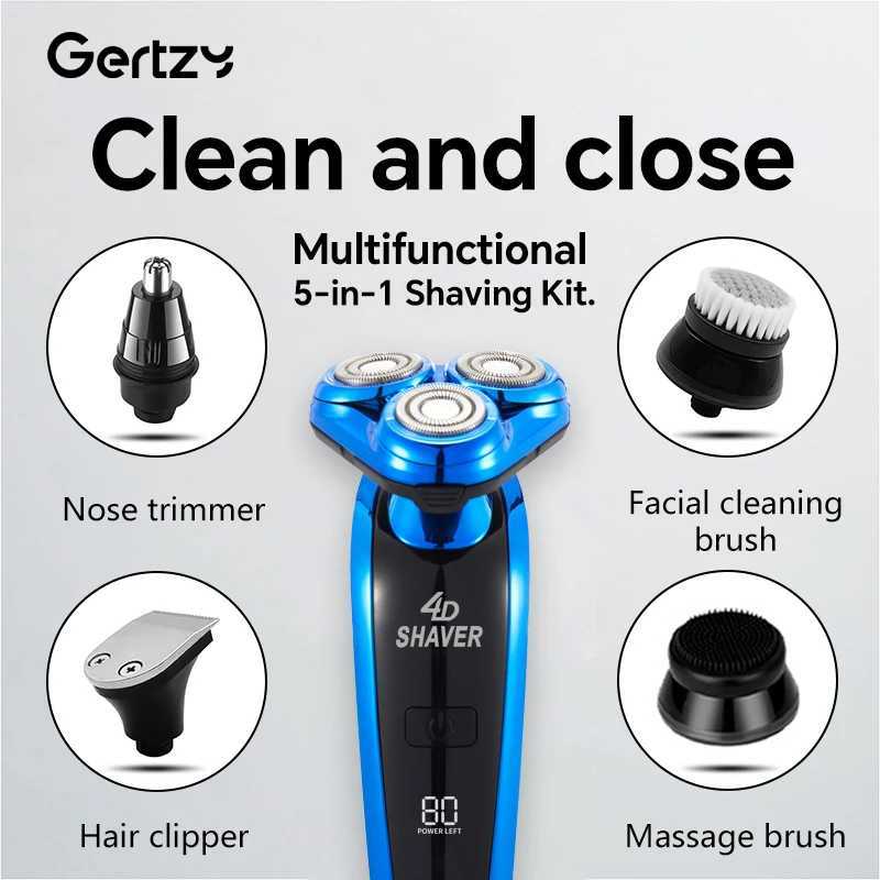 5-in-1 Mens Electric Shaver Rechargeable Rotary Shaver Fathers Day Gift for Dad Man Husband Boyfriend W250625