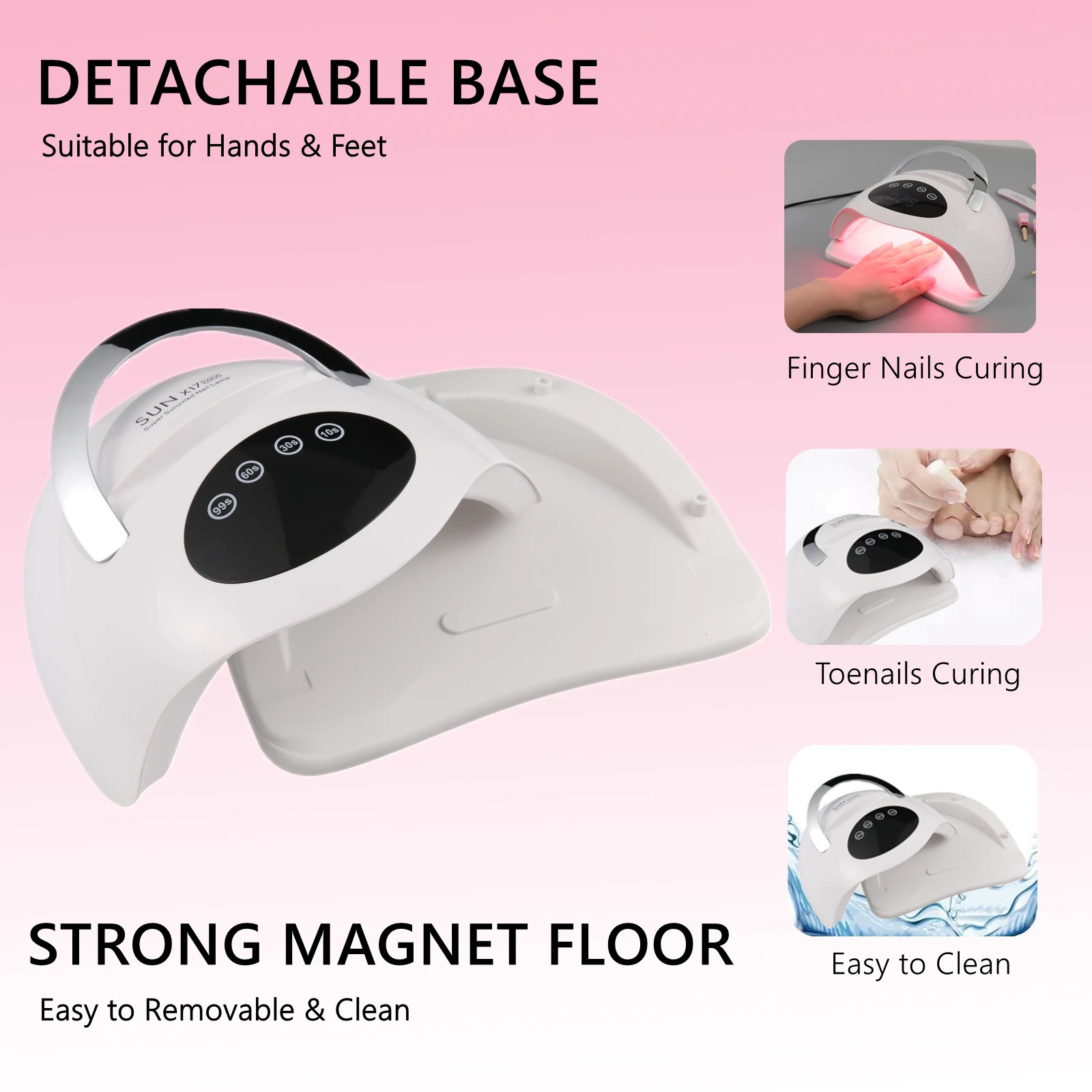 72 LEDS SUN X17 MAX UV LED Nail Lamp For Manicure Nail Dryer With Motion Sensing LCD Display Gel Polish Drying Lamp 250625