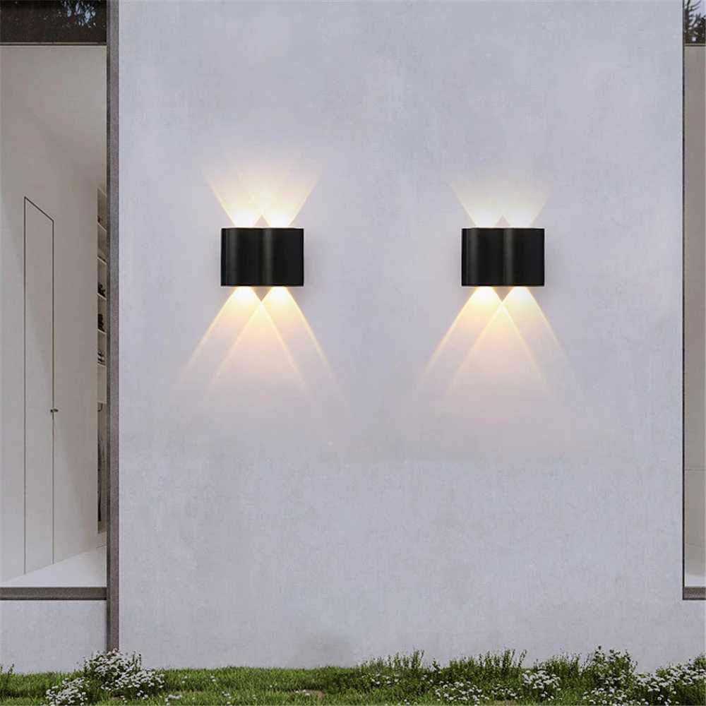 Modern 4W/6W/8W/10W LED Outdoor Waterproof Wall Lamp Aluminum Sconce Porch Garden Light Aisle Corridor Home Lighting Waterproof XJ250624