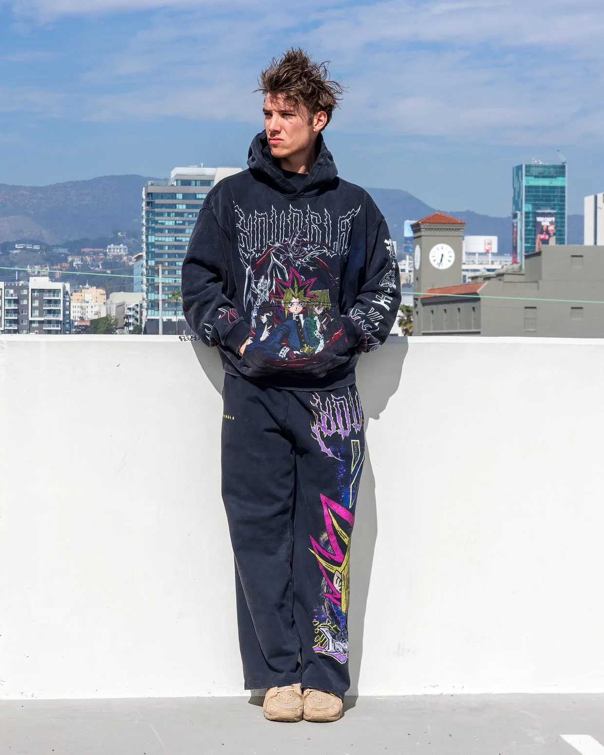 Shirts Pants Two Piece Set Hoodie Tracksuit Men Wide Leg Harajuku Streetwear Casual Sweatpants Joggers Y2k Tops X250625