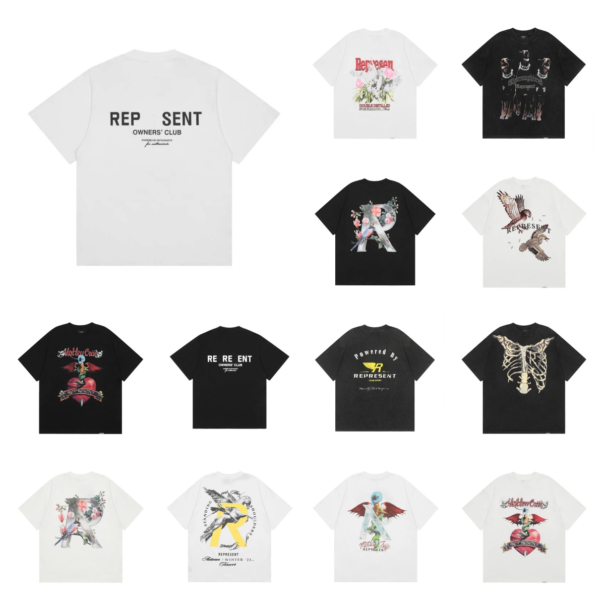 represenrt tshirt For Men Designer Shirt Mens Luxury Tshirts Represenrt Tshirt Printed Letter Fashion Designer T -Shirt Cotton Casual Representer Tees 70e