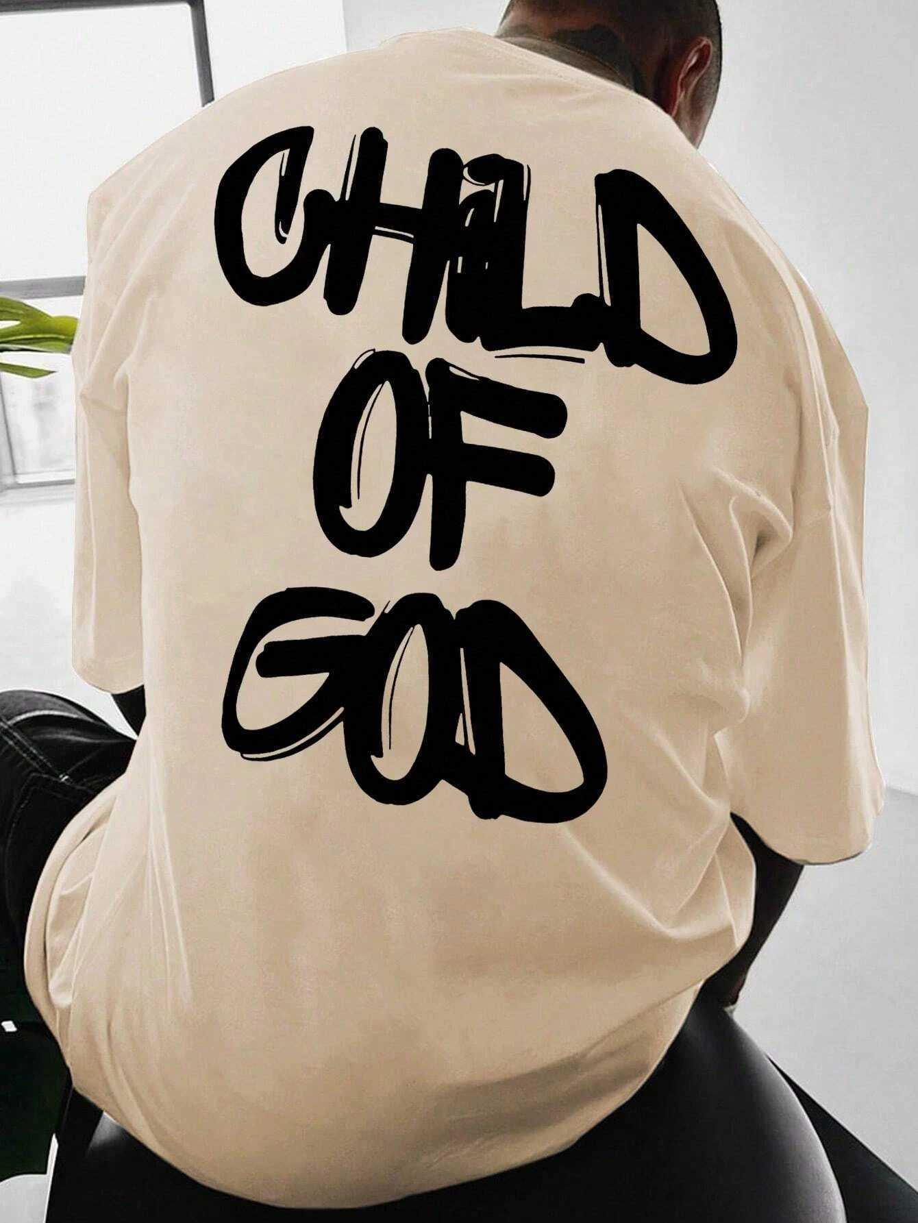 Child of God Men Cotton T-shirt Luxury Brand Fashion Big Size Top Casual Short Sleeve Streetwear Classic Print New Arrival Tee XJ250625