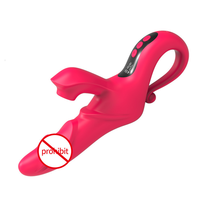 Adult Display Screen Sucking Thrusting Female Masturbator Sex Toys Wriggling Heating Stick