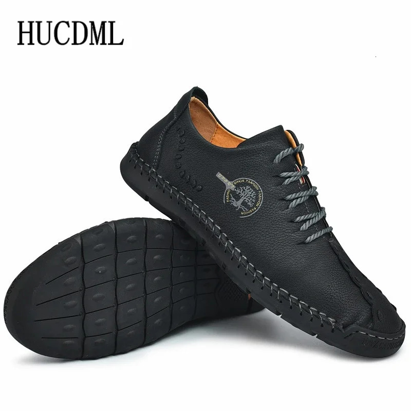 Handmade Leather Casual Men Shoes Comfortable Leather Casual Shoes Men Loafers Moccasins Driving Shoe Big Size 38-48 250624