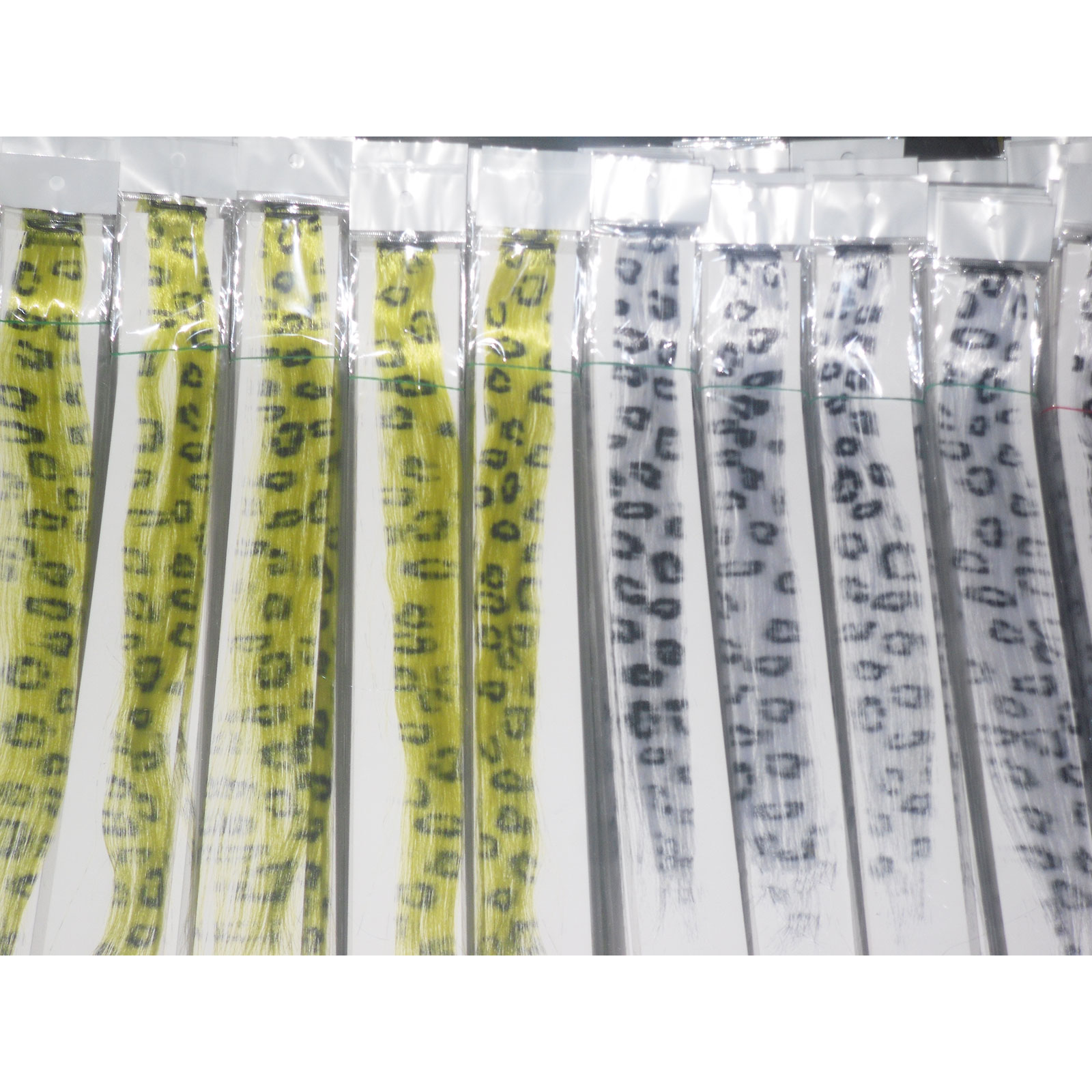 LeeWin Straight Printed Color Clip in Hair Extension,Leopard Print,12pcs/Set Clip on Hair for Kids,Kids Hair Extensions Suit for Woman Girls