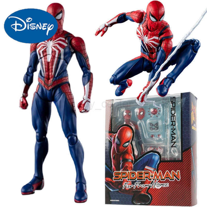 Disney SHFiguarts Spider Man Figuarts PS4 Game Version SHF Peter Parker Simple style Heroic action Action Figure Model Toys Gift W20250625
