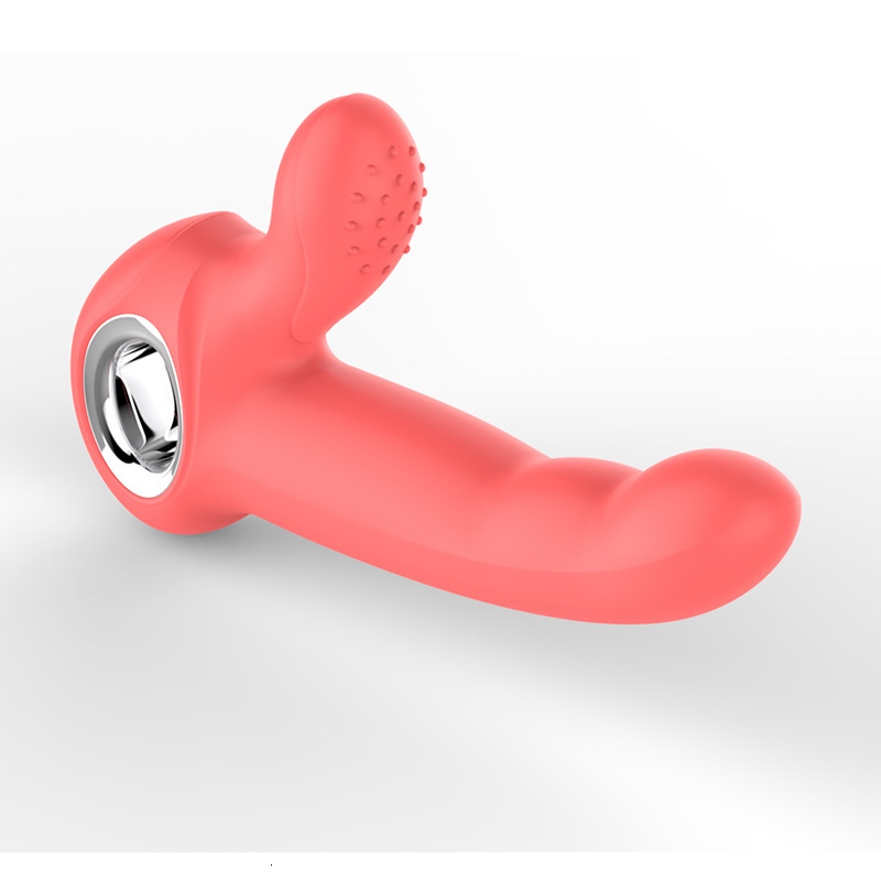 Haoqi Fun 12-Speed Rechargeable Thrusting Wand Female Finger Vibrator Massager Adult Product