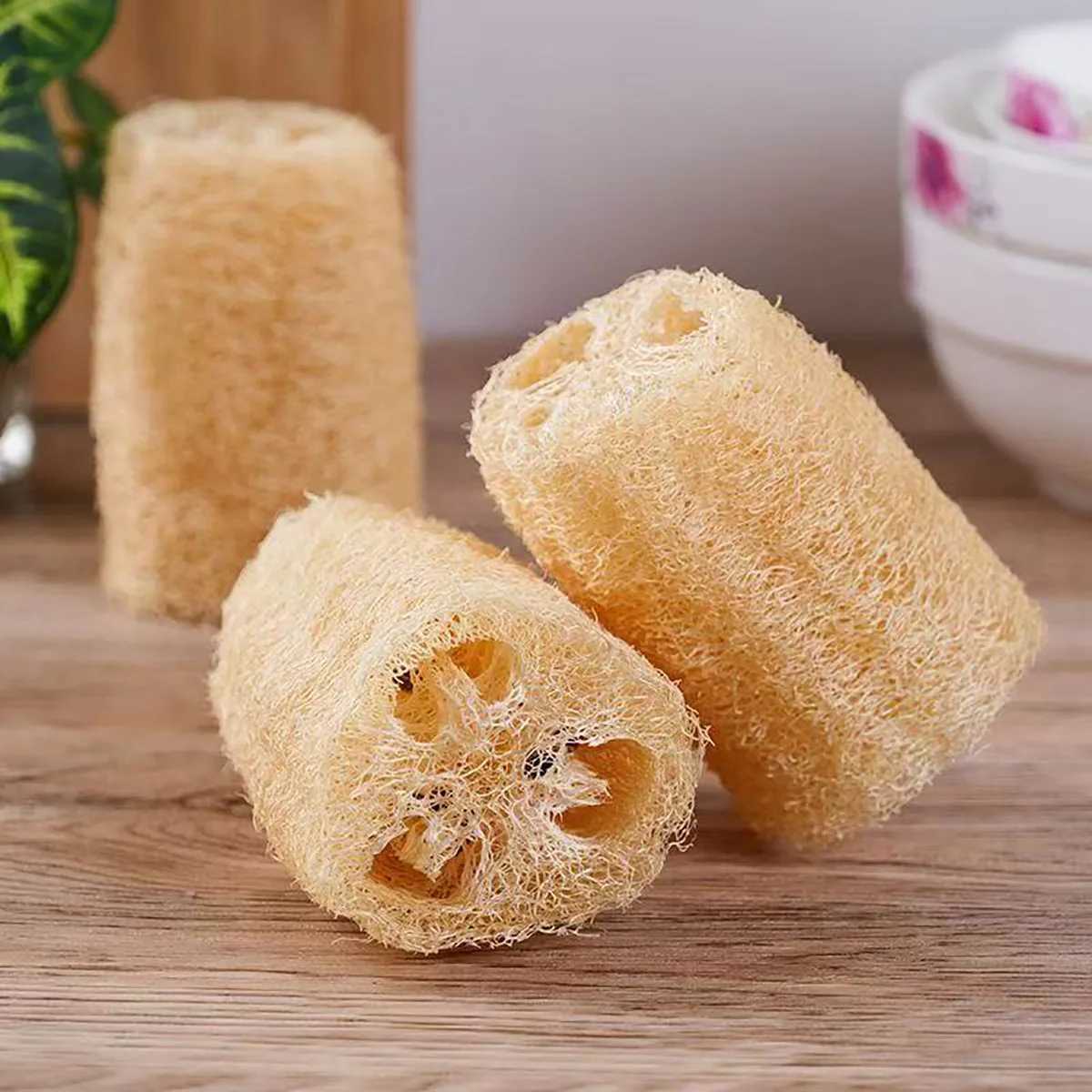 1pcs Natural Loofah Sponge Multi-purpose Cleaning Tool for Kitchen Bathroom Scrubber For Daily Cleansing Wash Body Scrubber Spa R250625