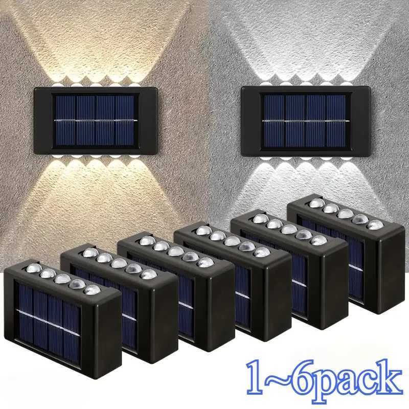 Solar Lights Outdoor Waterproof Atmosphere Wall Lamp Up and Down Luminous Lighting for Garden Yard Street Balcony Terrace DecorXJ250624
