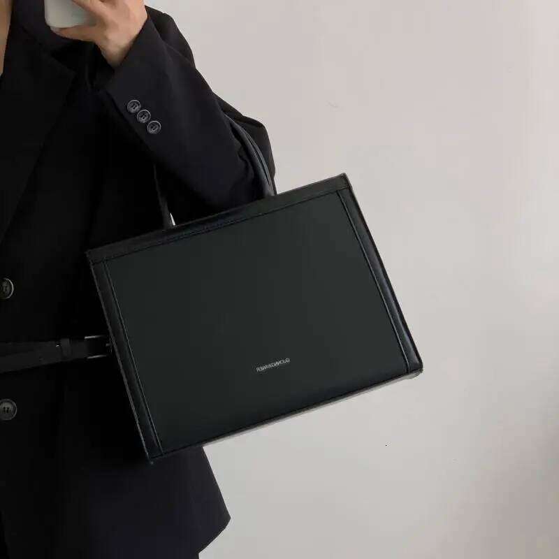 Female Square Flap Designer Purses And Handbag Women Black Leather Hand Ladies Messenger Shoulder Bag Top Handle Tote