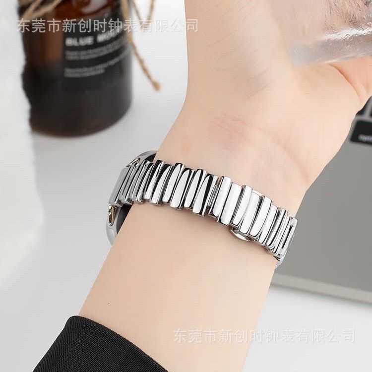 Luxury Premium Metal Stylish Foldover Clasp Women's Watch Band for Apple Watch Series 8 9 10