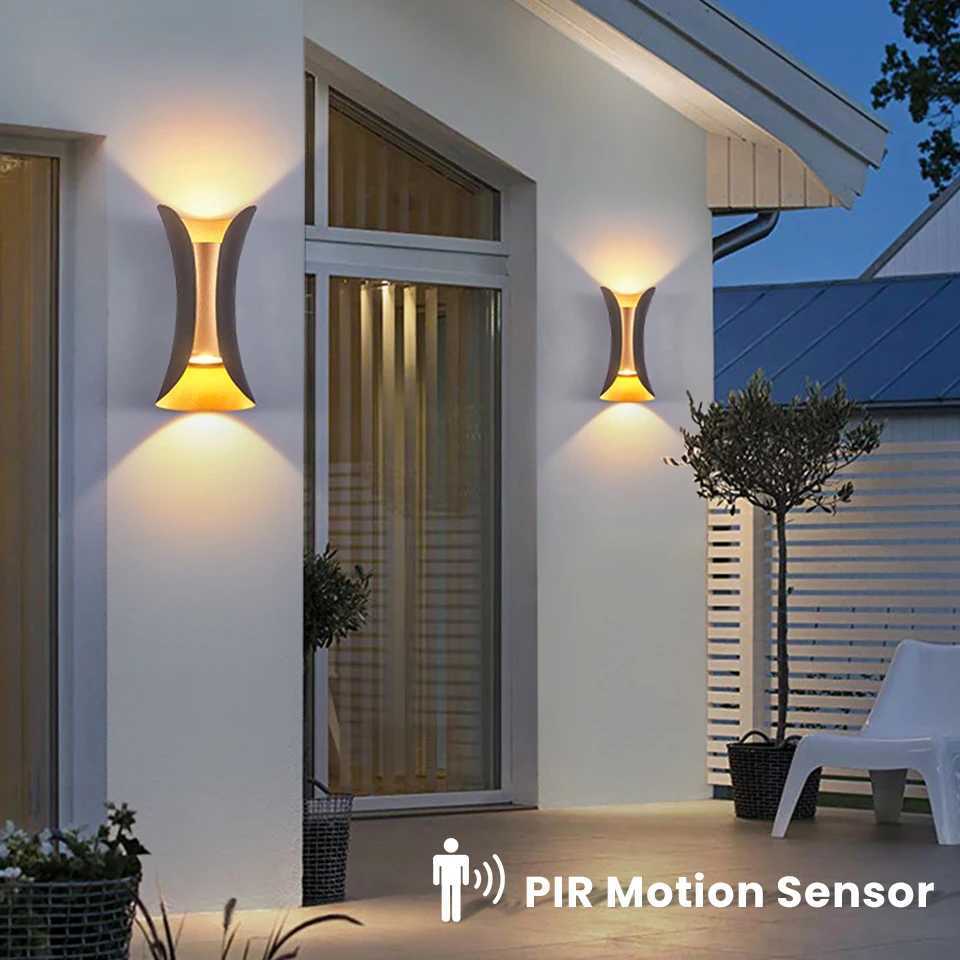 LED Wall Light Outdoor Waterproof IP66 Porch Garden Motion Sensor Wall Lamp Indoor Bedside Decoration Lighting Lamp XJ250624