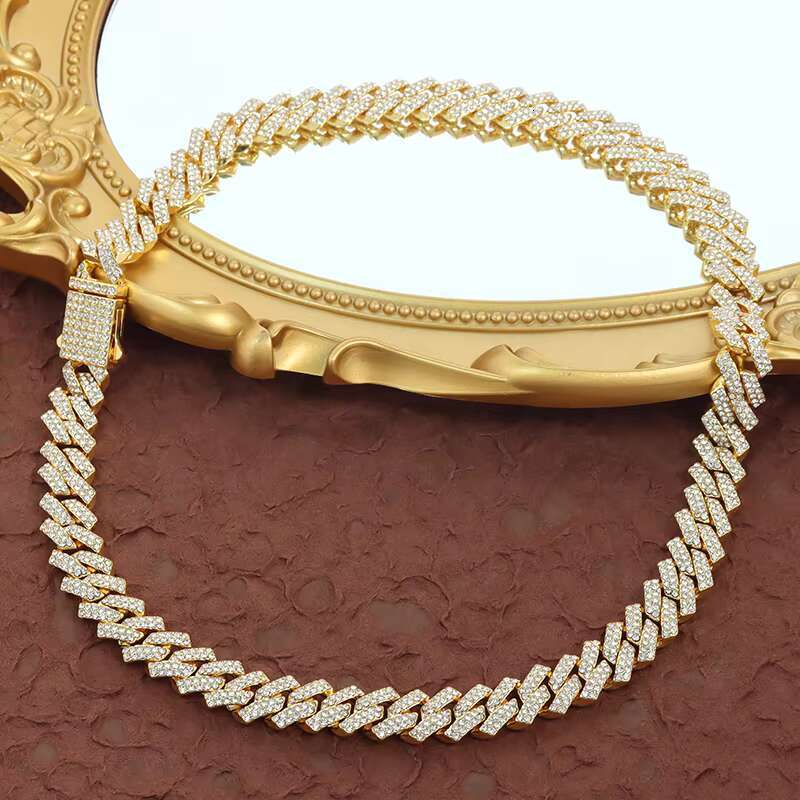 Hot Sale Gold Silver Alloy Cuban Link Chain Hip Hop Men Necklace Fashion Jewelry Collier Inoxydables High Quality