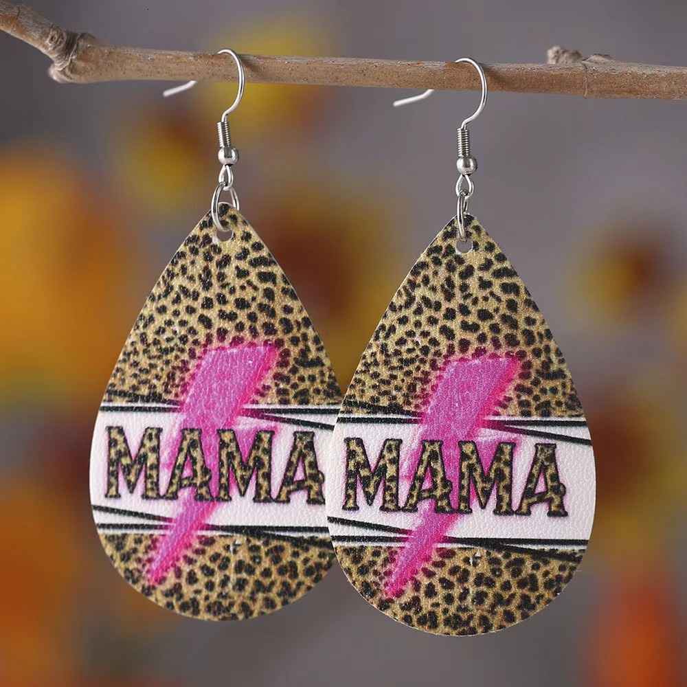 1 Pair New Mother's Day Lighing MAMA Letter Earrings Gift