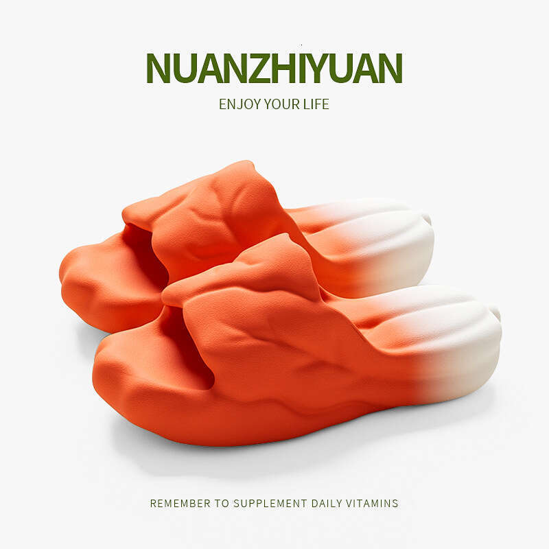 Creative Cartoon Cabbage Slippers for Women Summer Indoor Home EVA Soft Sole Non-Slip Wearable Couple Sandals