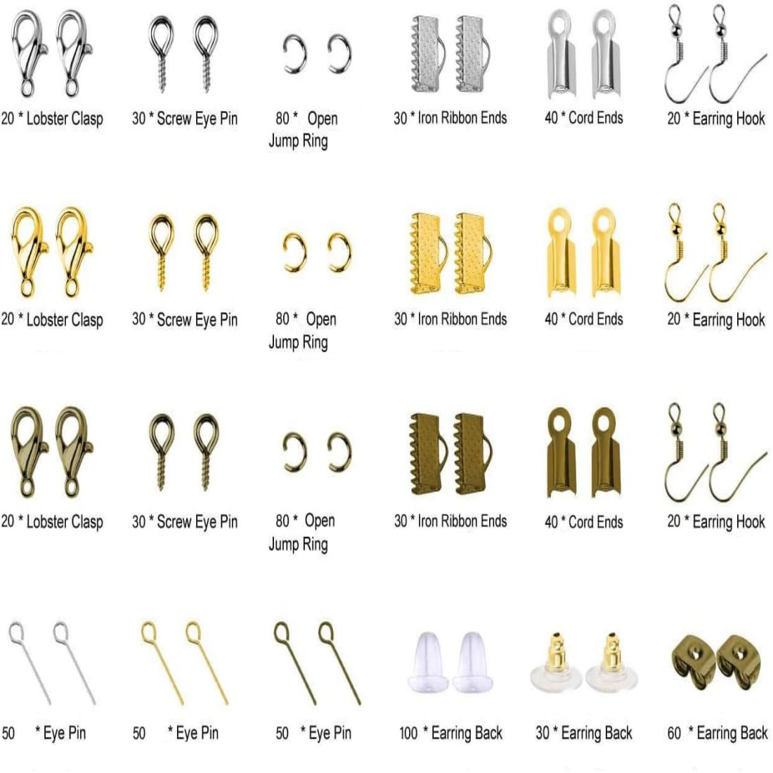 Jewelry Findings Set Jewelry Making Kit Jewelry Findings Starter Beading Making and Repair Tools Kit Earring Accessory Pliers and Forceps Tool