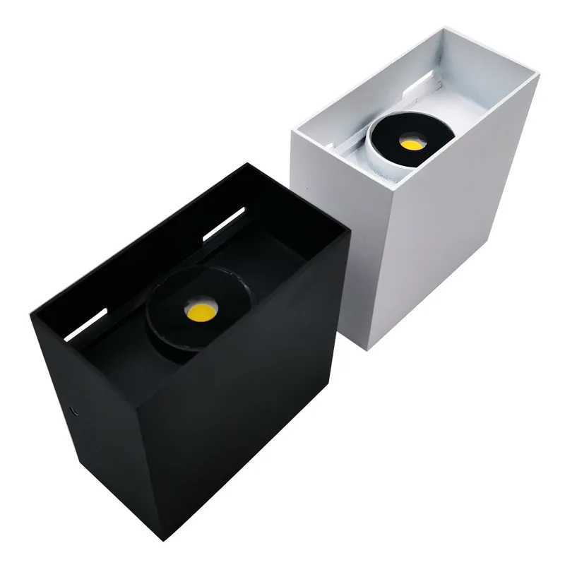 12W Outdoor Wall Light Waterproof IP65 LED Veranda Yatak Odas Oturma Odas Alminyum Siyah Beyaz yukar aa balkon dekorasyonlar XJ250624