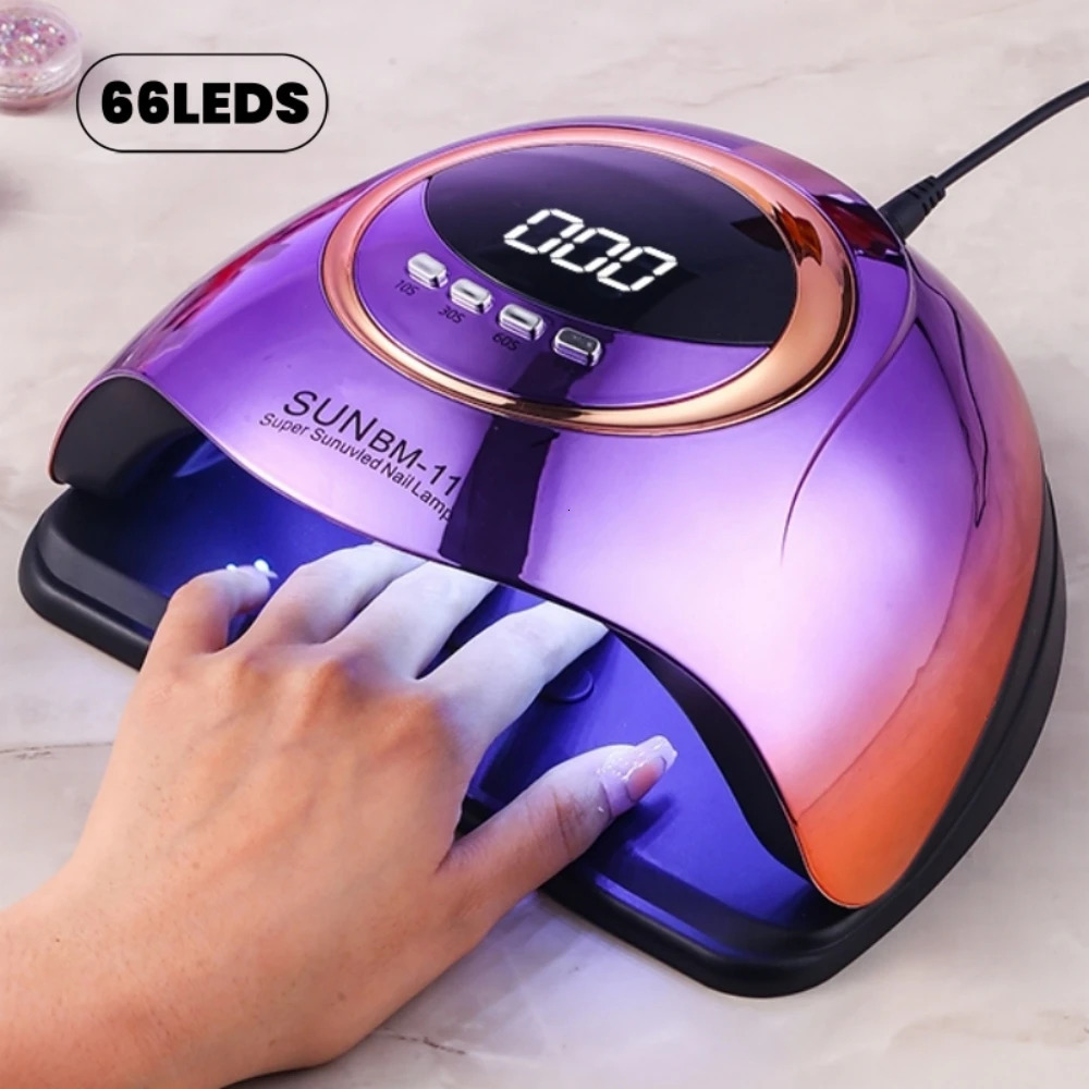 UV LED Nail Drying Lamp Professional UV Nail Art Dryer Light For Gel Nail 66 Beads Fast Curing Gel Polish Lamp 250625