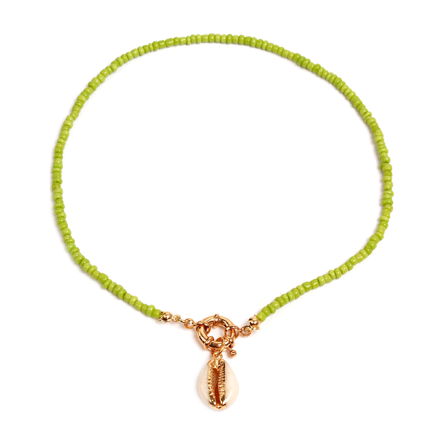 Jewelry Handmade Threaded Colorful Rope Seed Bead Shell Pendant for Women Fashion New Ship Wheel Necklace Jewelry for Women