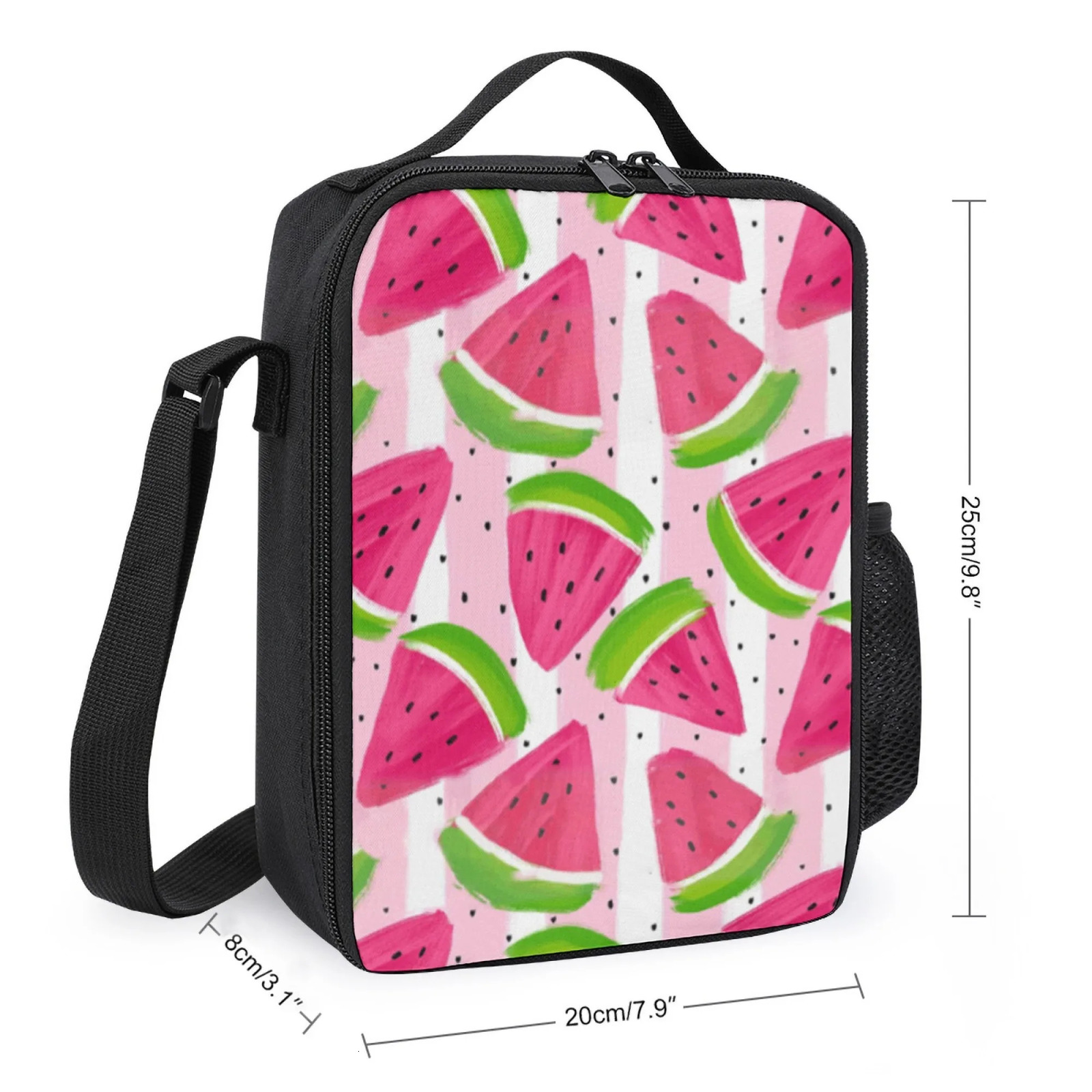 Insulated Lunch Bag Oxford Cloth Fresh Watermelon Slices Pattern Ideal for SchoolSummer PicnicOutdoor Use Office camping 250624
