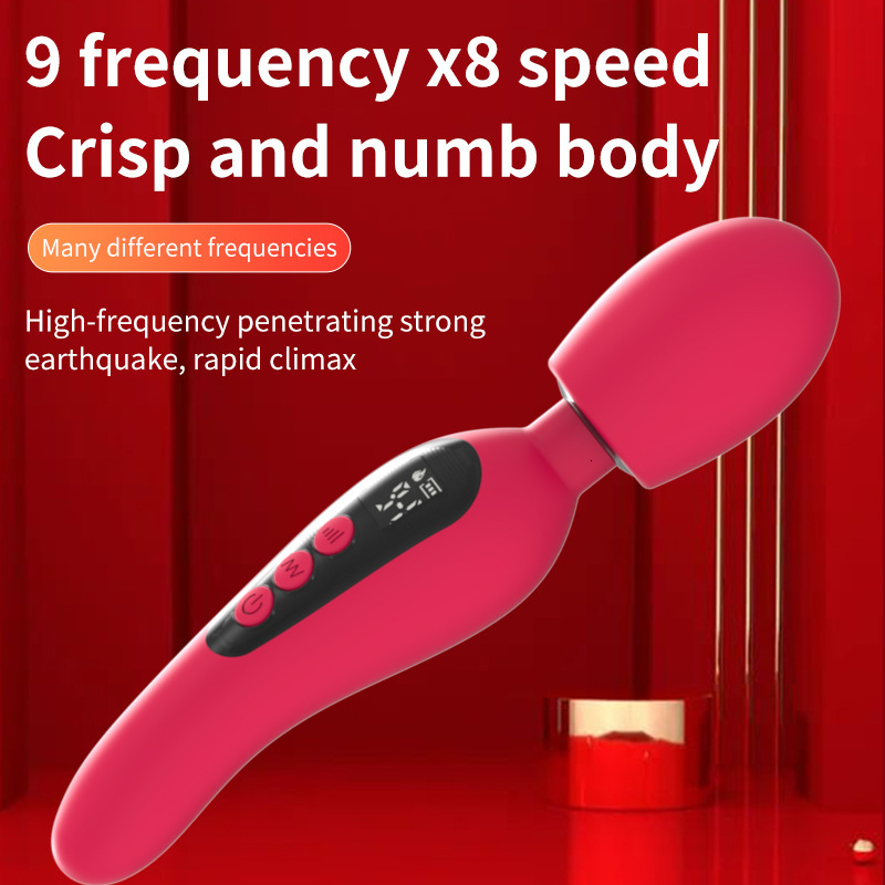 New AV Wand with LCD Display, Heating and Vibrating Function, Female Masturbator, Adult Sex Toy