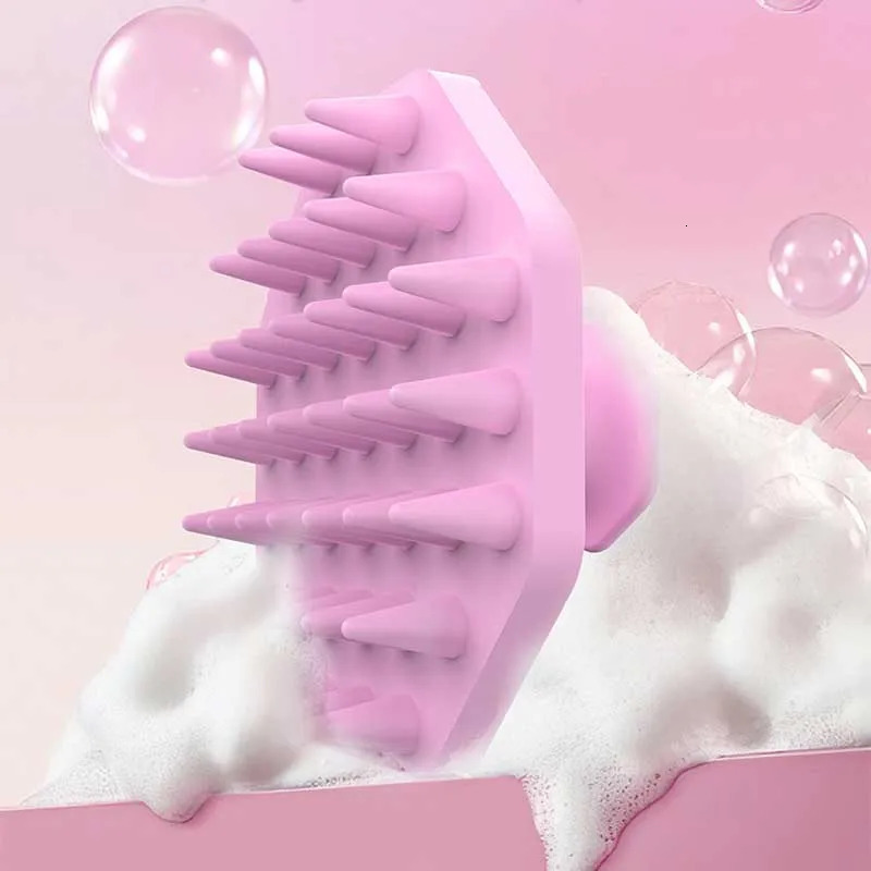 Silicone Shampoo Scalp Hair Massager Head Body Scalp Massage Brush Comb Hair Washing Comb Shower Brush Bath Spa Massage Brush 250625