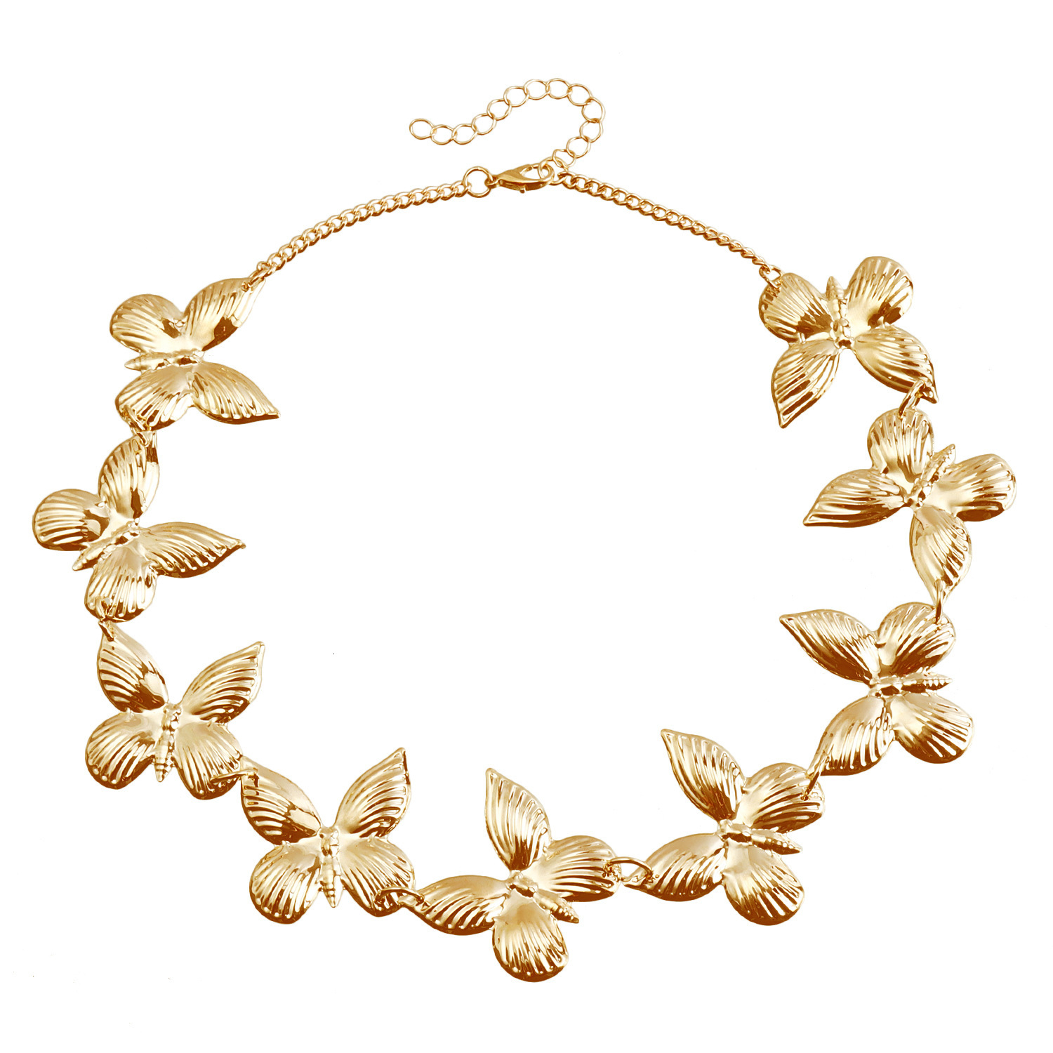 Accessories Creative Exaggerated Metal Hip Hop Punk Butterfly Tassel Necklace Set for Women Jewelry for Women