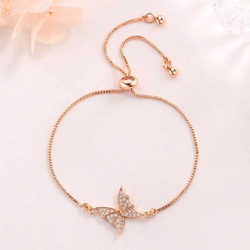 925 Sterling Silver Bracelet Pendant Zircon Crystal Adjustable Bracelet for Women Jewelry X250625