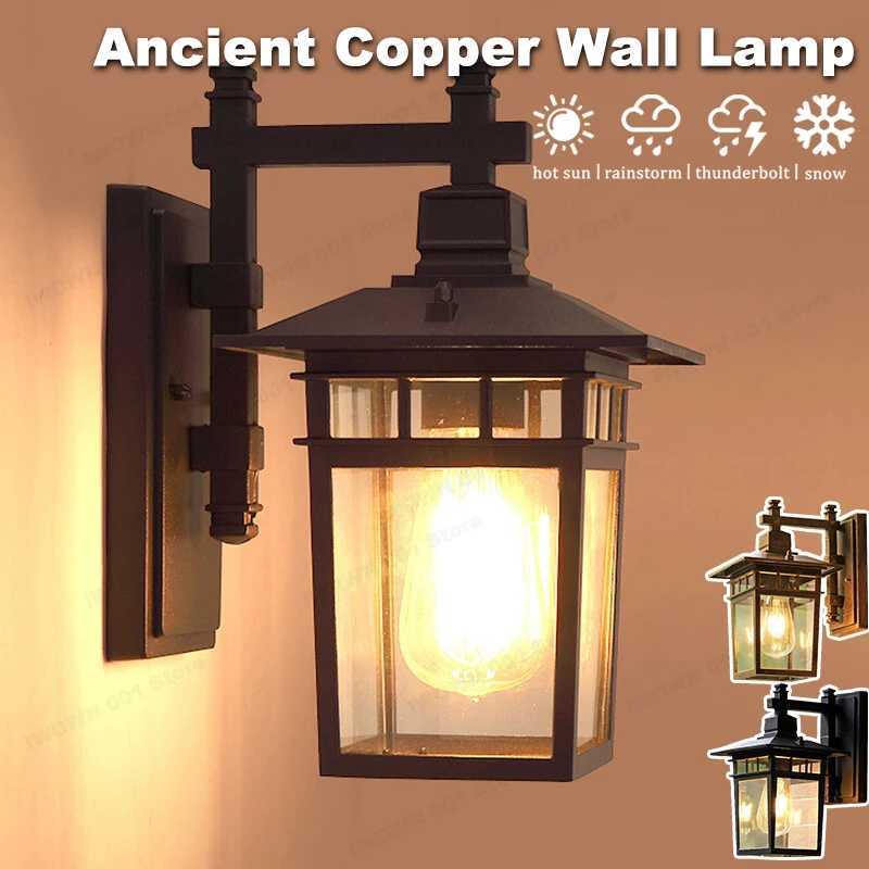 Retro Outdoor Waterproof Wall Lamp Garden Gateway Courtyard Corridor Villa Bra Residential Balcony Lighting street lightsXJ250624