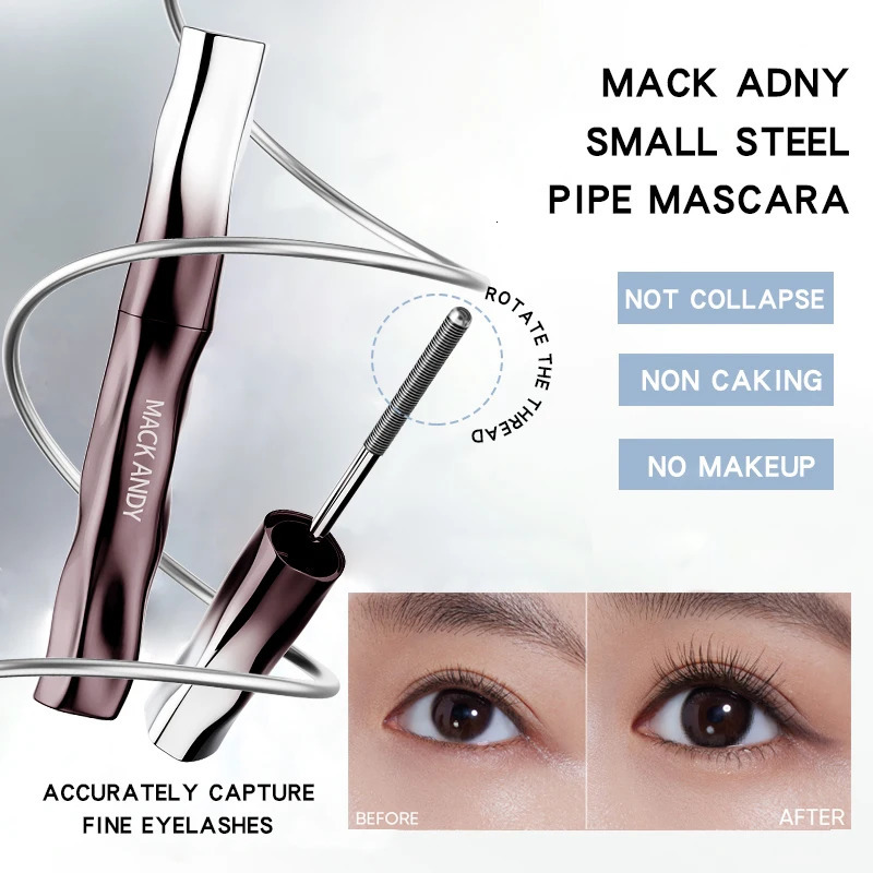 MACKANDY Waterproof 3D Lengthening Mascara Black Eyelash Extension Eye Lashs Brush Long-Wearing Silk Mascara Cosmetics Gift 250625