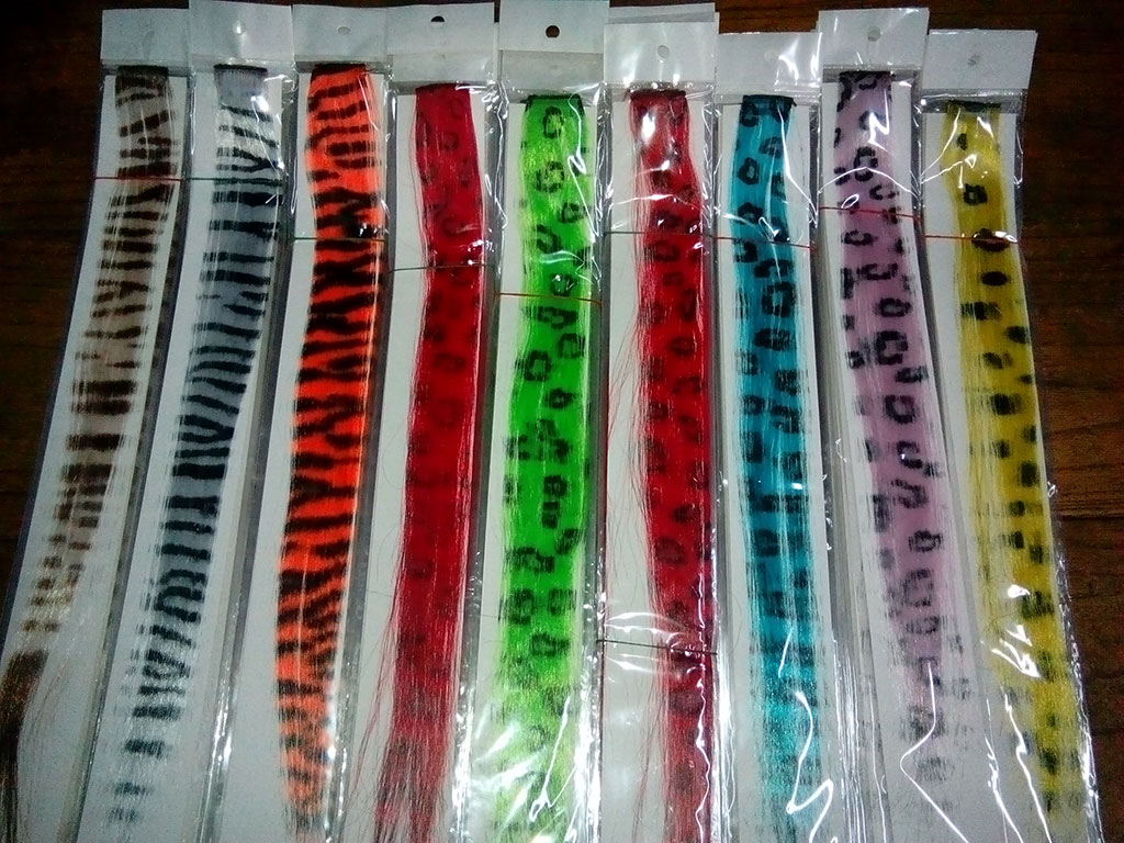 LeeWin Straight Printed Color Clip in Hair Extension,Zebra Print,12pcs/Set Clip on Hair for Kids,Kids Hair Extensions Suit for Woman Girls