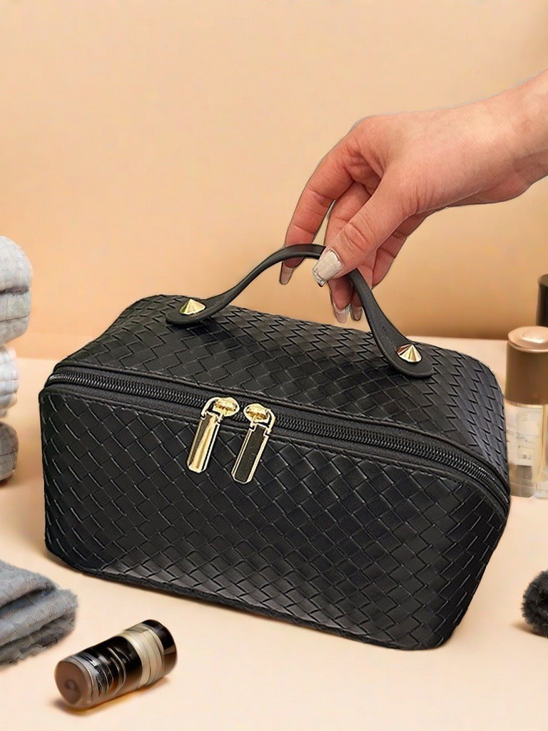 PU with high aesthetic value, large capacity, convenient pillow, makeup bag, travel, grooming, eming, multifunctional storage bag