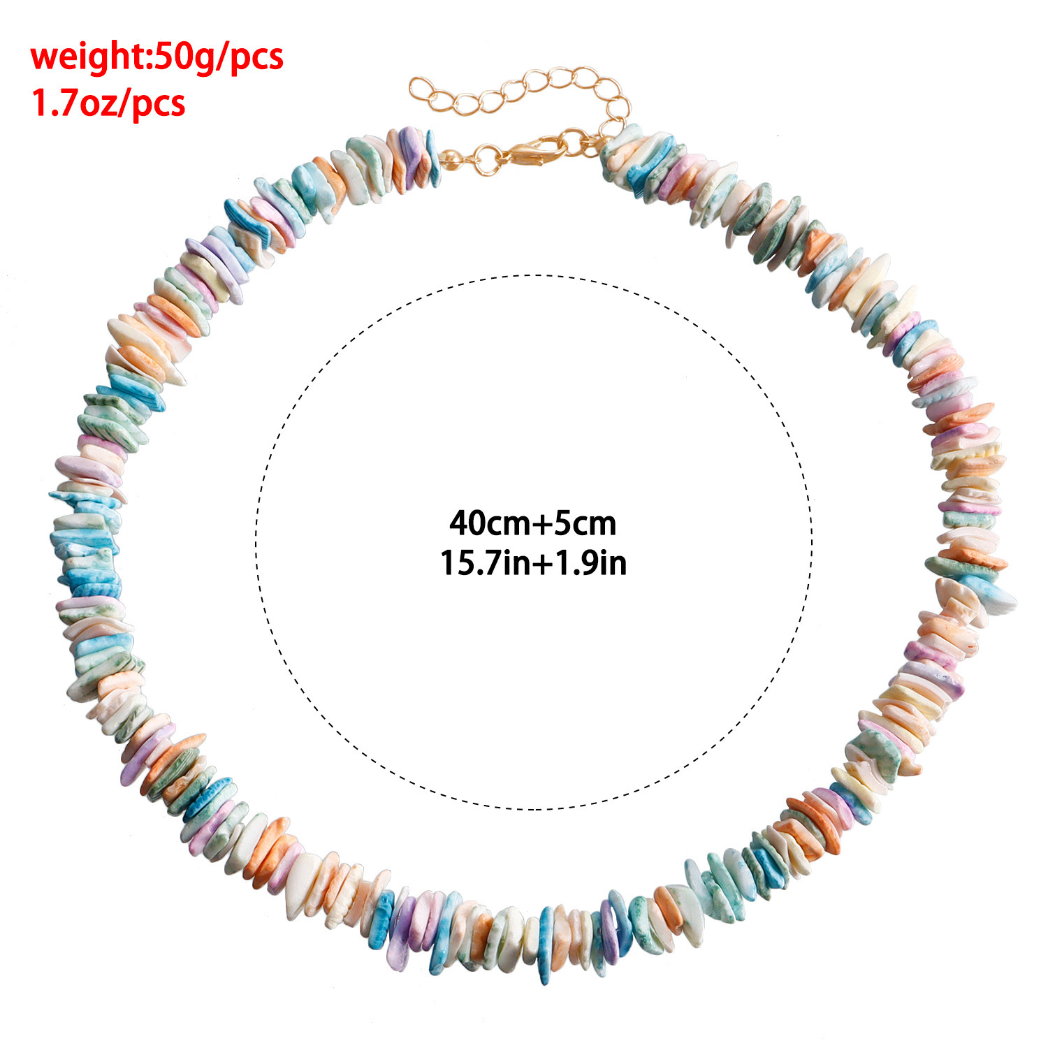 Jewelry Fashion Natural Crushed Necklace Unique Handmade Irregular Shell Choker Chain Ins Jewelry for Women